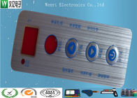 Wasserdichte Membranschalter-Fingerspitzentablett-überlagerte rote Fenster-Silberkontakt-Auflage