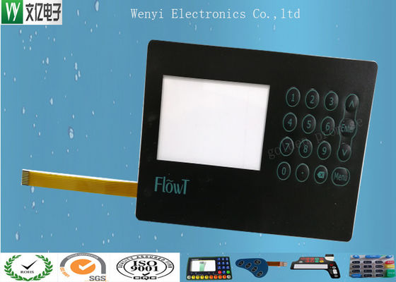 Blaue LCD-Fenster-Membranschalter-Tastatur mit Kleber Matte Finish der Rückseiten-3M468
